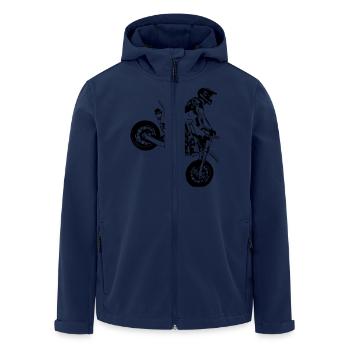 Supermoto - Recycelte Männer Softshell-Jacke von Stanley/Stella - Navy - Vorne - AI Model Male 185 light (185cm)