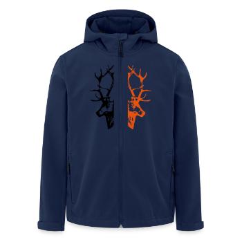 hirsche - Recycelte Männer Softshell-Jacke von Stanley/Stella - Navy - Vorne - AI Model Male 185 light (185cm)