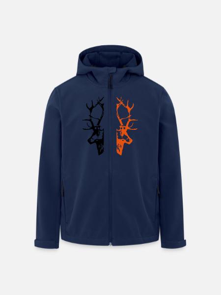 hirsche - Recycelte Männer Softshell-Jacke von Stanley/Stella - Navy