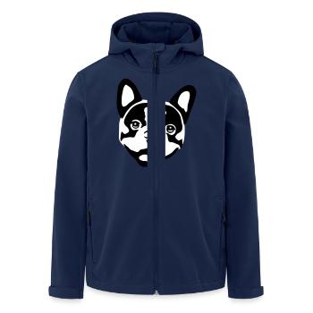 Dog - French Bulldog - Veste softshell homme en polyester recyclé Stanley/Stella - marine - Devant - AI Model Male 185 light (185cm)
