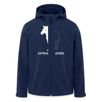 Cadeau de programmeur Geek Admin de Zebra défragmenté - Veste softshell homme en polyester recyclé Stanley/Stella - marine - Devant - AI Model Male 185 light (185cm)