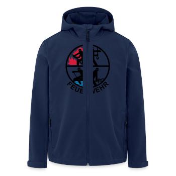 Feuerwehr 4 Logo 1 - Recycelte Männer Softshell-Jacke von Stanley/Stella - Navy - Vorne - AI Model Male 185 light (185cm)