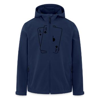 Asse - Recycelte Männer Softshell-Jacke von Stanley/Stella - Navy - Vorne - AI Model Male 185 light (185cm)