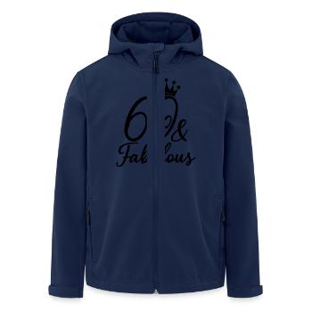 60 et fabuleuse fête d’anniversaire de 60 ans - Veste softshell homme en polyester recyclé Stanley/Stella - marine - Devant - AI Model Male 185 light (185cm)