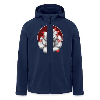 Nine-tailed fox - Men’s Recycled Softshell Jacket by Stanley/Stella - navy - Front - AI Model Male 185 light (185cm)