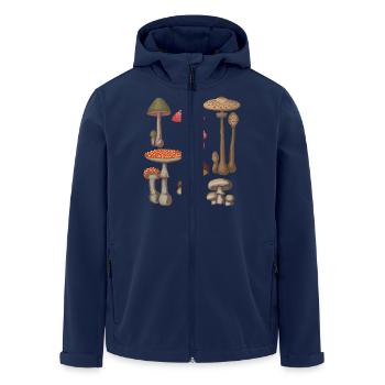 Mushroom Mycology Fungi Foraging Mushroom Lover - Men’s Recycled Softshell Jacket by Stanley/Stella - navy - Front - AI Model Male 185 light (185cm)