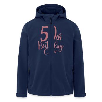 50th Birthday Crew B-day Party Squad 50 ans - Veste softshell homme en polyester recyclé Stanley/Stella - marine - Devant - AI Model Male 185 light (185cm)