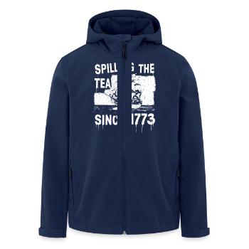 Renverser du thé depuis 1773 – Histoire humoristique - Veste softshell homme en polyester recyclé Stanley/Stella - marine - Devant - AI Model Male 185 light (185cm)