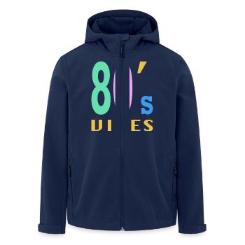 80s 80er Party Spruch Geschenk - Recycelte Männer Softshell-Jacke von Stanley/Stella - Navy - Vorne - AI Model Male 185 light (185cm)