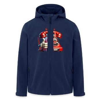 téléphone parlant - Veste softshell homme en polyester recyclé Stanley/Stella - marine - Devant - AI Model Male 185 light (185cm)