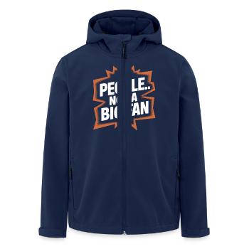 Lieber für sich bleiben - Recycelte Männer Softshell-Jacke von Stanley/Stella - Navy - Vorne - AI Model Male 185 light (185cm)