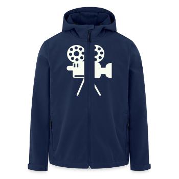 Camera Icon Film - Men’s Recycled Softshell Jacket by Stanley/Stella - navy - Front - AI Model Male 185 light (185cm)