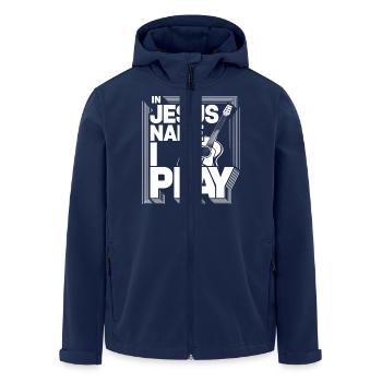 Message of faith through guitar music - Men’s Recycled Softshell Jacket by Stanley/Stella - navy - Front - AI Model Male 185 light (185cm)