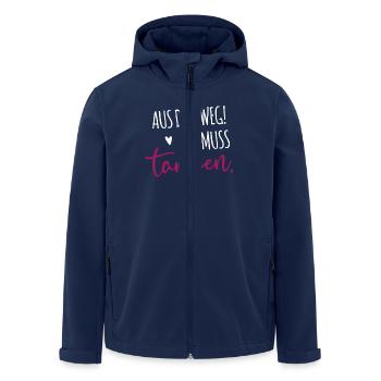 Aus dem Weg! - Recycelte Männer Softshell-Jacke von Stanley/Stella - Navy - Vorne - AI Model Male 185 light (185cm)