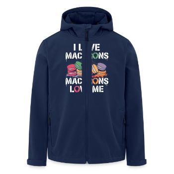 Macarons für die Seele - Recycelte Männer Softshell-Jacke von Stanley/Stella - Navy - Vorne - AI Model Male 185 light (185cm)
