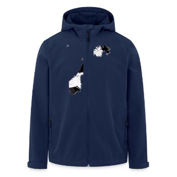 La carte de la Norvège encadre le vrai football - Veste softshell homme en polyester recyclé Stanley/Stella - marine - Devant - AI Model Male 185 light (185cm)