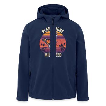 Inspiration für Schmetterlingsliebhaber - Recycelte Männer Softshell-Jacke von Stanley/Stella - Navy - Vorne - AI Model Male 185 light (185cm)