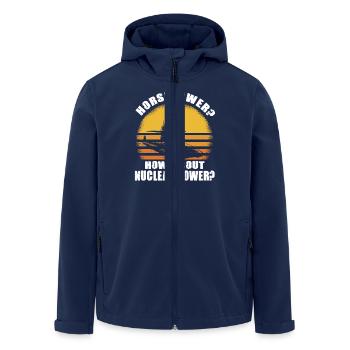 Horse power? How About Nuclear Power? Submarine retro - Men’s Recycled Softshell Jacket by Stanley/Stella - navy - Front - AI Model Male 185 light (185cm)