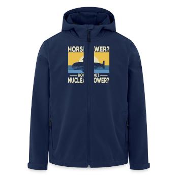 Horsepower? What about nuclear energy? - Men’s Recycled Softshell Jacket by Stanley/Stella - navy - Front - AI Model Male 185 light (185cm)
