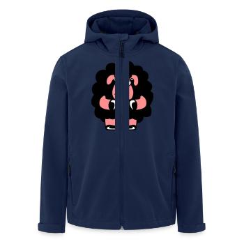Black Sheep Sad Insecure Tired Funny Cute - Men’s Recycled Softshell Jacket by Stanley/Stella - navy - Front - AI Model Male 185 light (185cm)