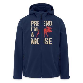 Moose love with wit - Men’s Recycled Softshell Jacket by Stanley/Stella - navy - Front - AI Model Male 185 light (185cm)
