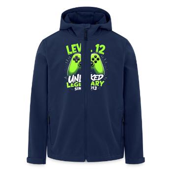 Level 12 Birthday Boy Gamer 12th Birthday - Men’s Recycled Softshell Jacket by Stanley/Stella - navy - Front - AI Model Male 185 light (185cm)