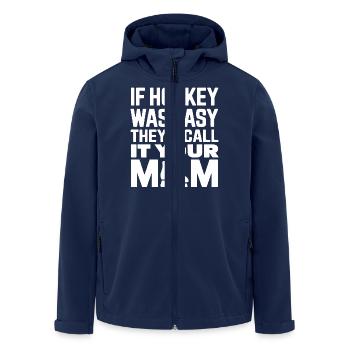 Wenn Hockey einfach wäre, würden sie es deine Mama Hockey nennen - Recycelte Männer Softshell-Jacke von Stanley/Stella - Navy - Vorne - AI Model Male 185 light (185cm)