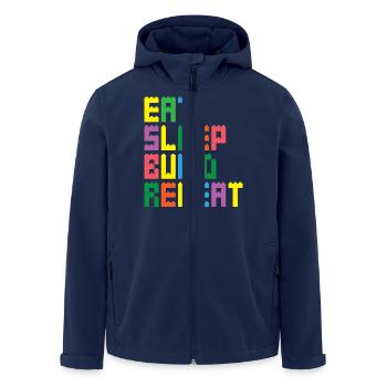 Brick Builder Toys Blocks Clamping Blocks Bricks - Men’s Recycled Softshell Jacket by Stanley/Stella - navy - Front - AI Model Male 185 light (185cm)