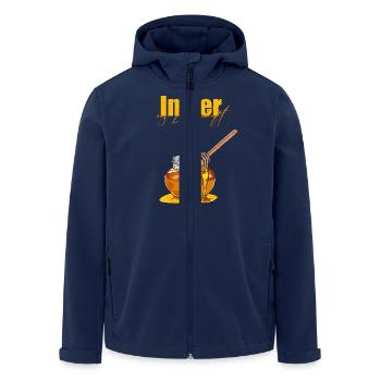 Imker aus Leidenschaft // Illustration - Recycelte Männer Softshell-Jacke von Stanley/Stella - Navy - Vorne - AI Model Male 185 light (185cm)