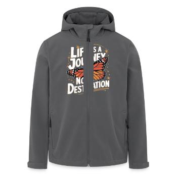 papillon monarque papillon papillons colorés - Veste softshell homme en polyester recyclé Stanley/Stella - charbon - Devant - AI Model Male 185 light (185cm)