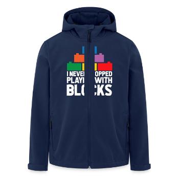 Brick Builder Brick Building Master Builder - Men’s Recycled Softshell Jacket by Stanley/Stella - navy - Front - AI Model Male 185 light (185cm)