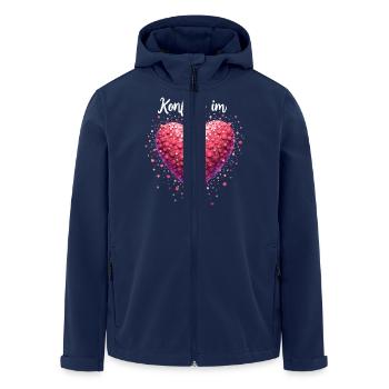 Konfetti im Herzen Fasching Karneval Kostüm - Recycelte Männer Softshell-Jacke von Stanley/Stella - Navy - Vorne - AI Model Male 185 light (185cm)