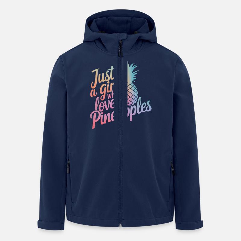 Pineapple tropical hawaiian fruit - Men’s Recycled Softshell Jacket by Stanley/Stella - navy