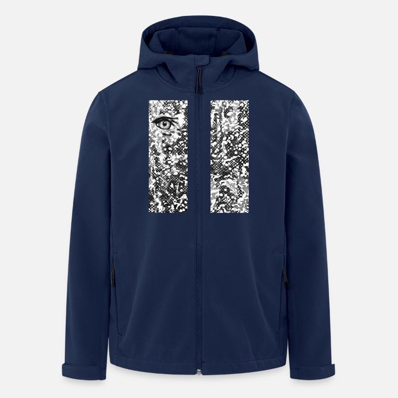 L’œil dans l’abstraction - Veste softshell homme en polyester recyclé Stanley/Stella - marine