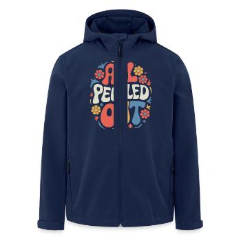 Introvert, antisocial, introvert - Men’s Recycled Softshell Jacket by Stanley/Stella - navy - Front - AI Model Male 185 light (185cm)
