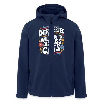 Introvertierter asozialer introvertierter - Recycelte Männer Softshell-Jacke von Stanley/Stella - Navy - Vorne - AI Model Male 185 light (185cm)