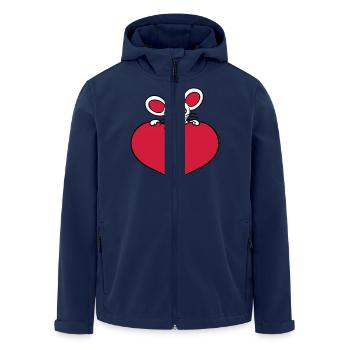 Maus Herz Liebe Symbol Lieblingstier Haustier Süß - Recycelte Männer Softshell-Jacke von Stanley/Stella - Navy - Vorne - AI Model Male 185 light (185cm)