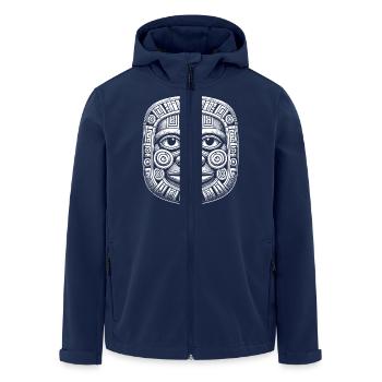 Mask - Men’s Recycled Softshell Jacket by Stanley/Stella - navy - Front - AI Model Male 185 light (185cm)