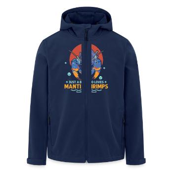 Just A Boy Who Loves Mantis Shrimps Shrimp Lover S - Recycelte Männer Softshell-Jacke von Stanley/Stella - Navy - Vorne - AI Model Male 185 light (185cm)