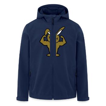 Bunny Bodybuilder Gym Muscles Strong Fitness Biceps - Men’s Recycled Softshell Jacket by Stanley/Stella - navy - Front - AI Model Male 185 light (185cm)