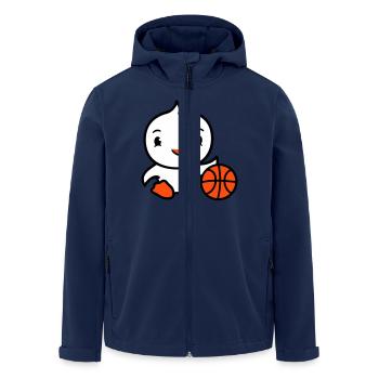 oiseau basket-ball jouer amusant ballon sports dribble - Veste softshell homme en polyester recyclé Stanley/Stella - marine - Devant - AI Model Male 185 light (185cm)