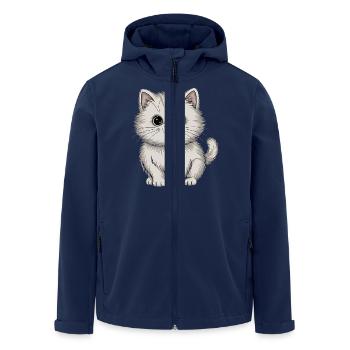 Persian cat - Men’s Recycled Softshell Jacket by Stanley/Stella - navy - Front - AI Model Male 185 light (185cm)