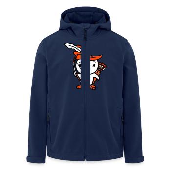 Ente Bogenschütze Pfeil und Bogen Federhut Kämpfer - Recycelte Männer Softshell-Jacke von Stanley/Stella - Navy - Vorne - AI Model Male 185 light (185cm)