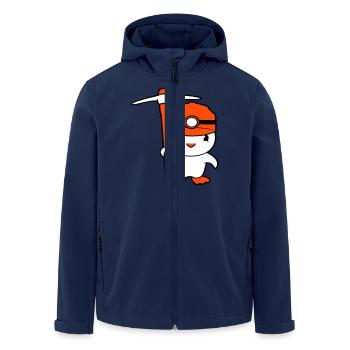 Duck Miner Pickaxe Helmet Lamp Miner - Men’s Recycled Softshell Jacket by Stanley/Stella - navy - Front - AI Model Male 185 light (185cm)