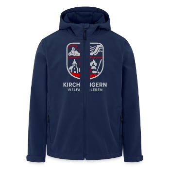 Kirchlengern – Diversité des expériences - Veste softshell homme en polyester recyclé Stanley/Stella - marine - Devant - AI Model Male 185 light (185cm)