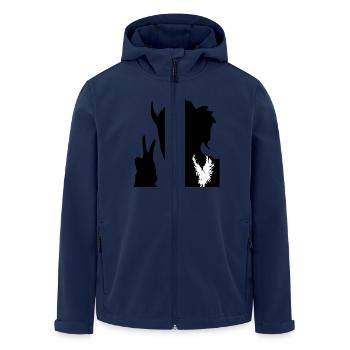 Alles Ruhe - Recycelte Männer Softshell-Jacke von Stanley/Stella - Navy - Vorne - AI Model Male 185 light (185cm)
