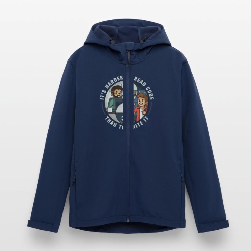 It's harder to read code than to write it Men’s Recycled Softshell Jacket by Stanley/Stella