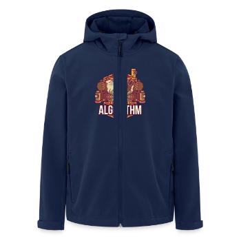 Software algorithm - Men’s Recycled Softshell Jacket by Stanley/Stella - navy - Front - AI Model Male 185 light (185cm)