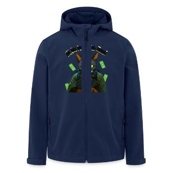 Le collecteur d’impôts Cyber Cat - Veste softshell homme en polyester recyclé Stanley/Stella - marine - Devant - AI Model Male 185 light (185cm)
