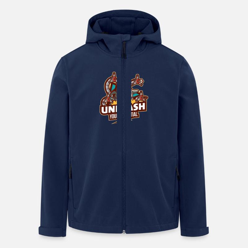 Linux entfesseln Sie Ihr Potenzial - Recycelte Männer Softshell-Jacke von Stanley/Stella - Navy